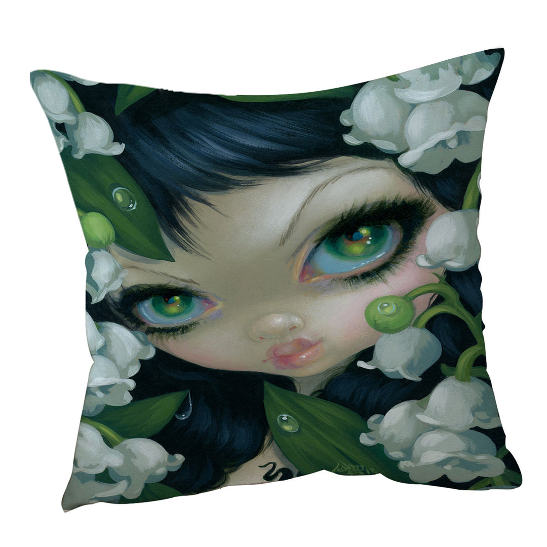 Poisonous Beauties Lily of the Valley Cushion Cover