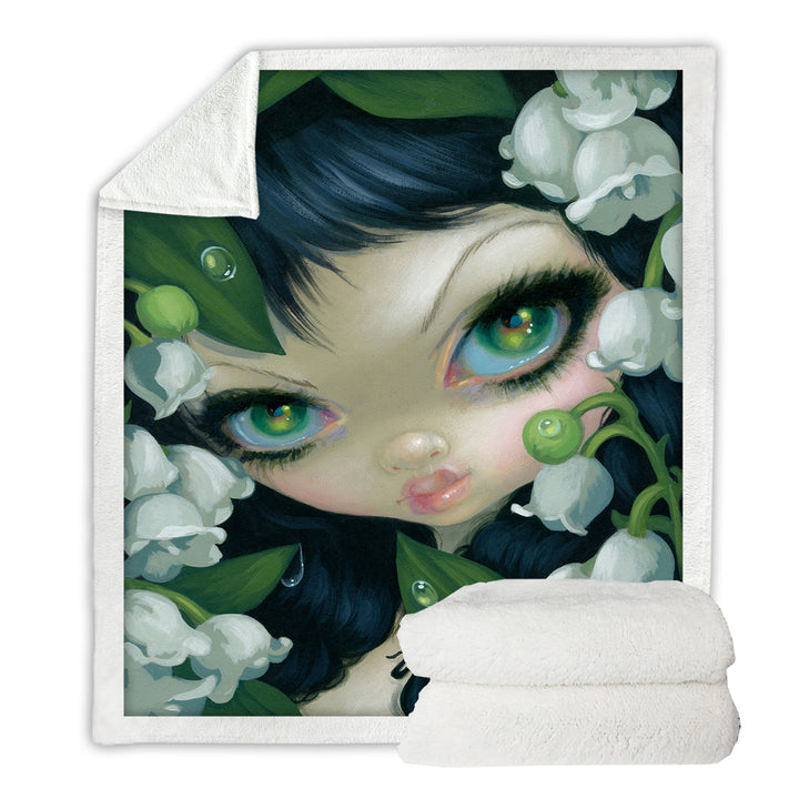 Poisonous Beauties Lily of the Valley Fleece Blanket