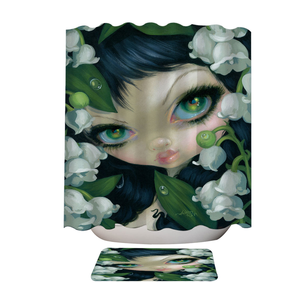 Poisonous Beauties Lily of the Valley Shower Curtain