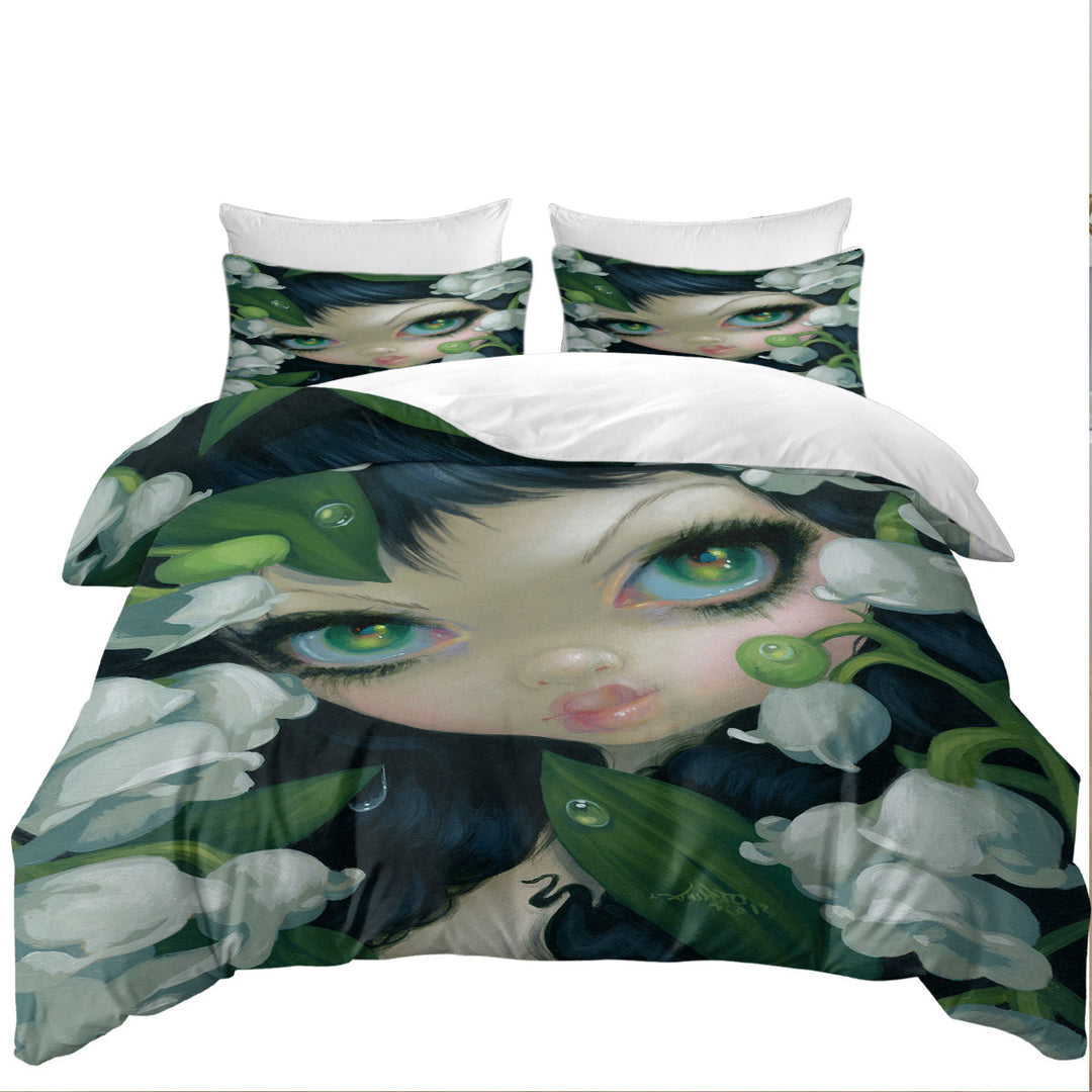 Poisonous Beauties Lily of the Valley and Girl Best Duvet Covers