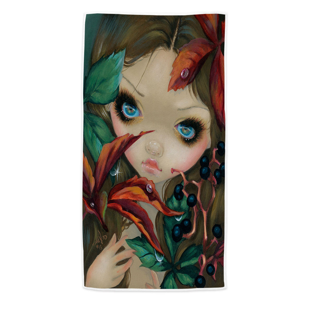 Poisonous Beauties Virginia Creeper Girl and Berries Pool Towels