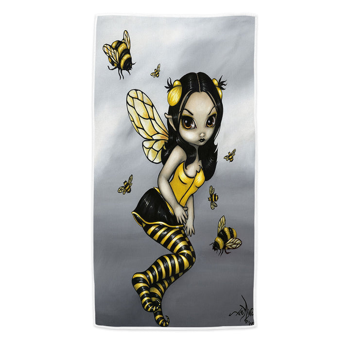 Pool Towels with Bees and Bumblebee Fairy