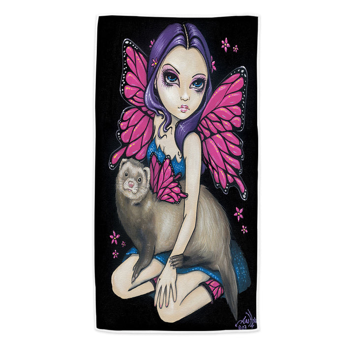 Pool Towels with Fairey and Ferret with Butterfly Wings