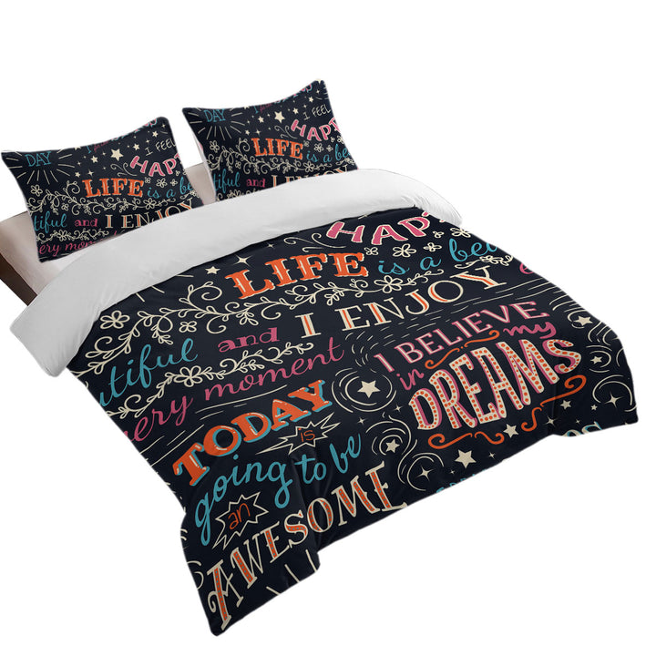 Positive Inspiring Quotes Coverlets