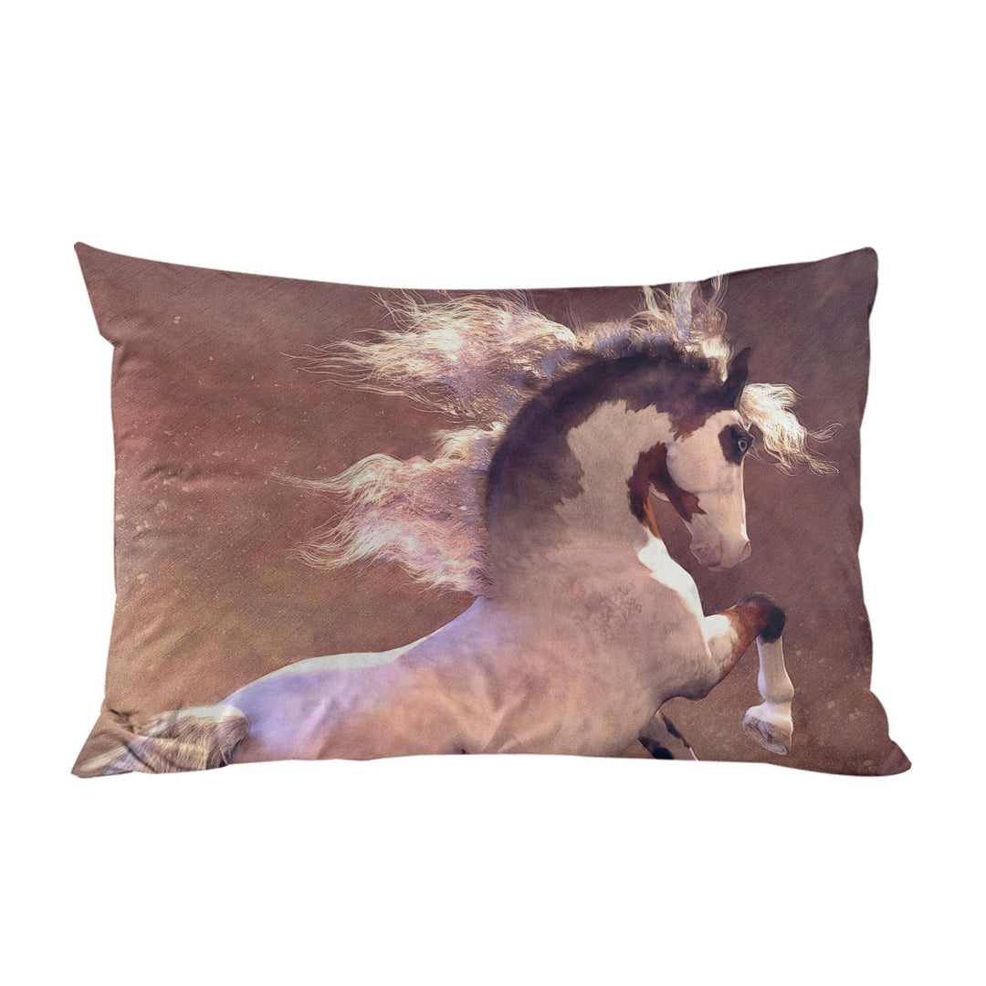 Pride Beautiful White Brown Spots Horse Pillow Case Covers