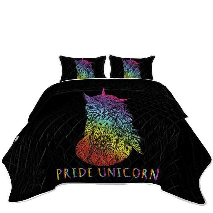 Pride Unicorn California King Quilt Sets