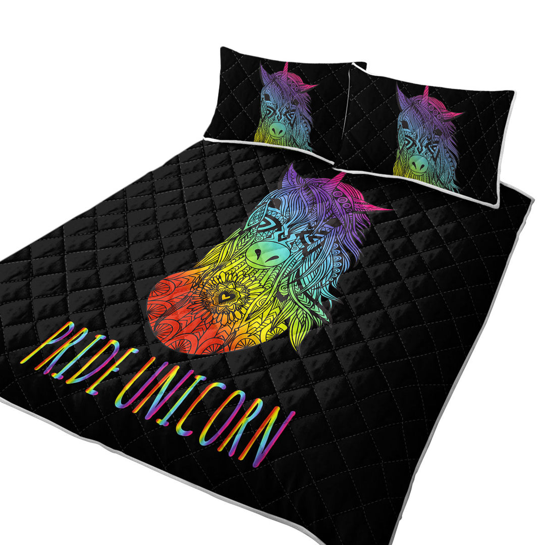 Pride Unicorn King Size Quilt Sets