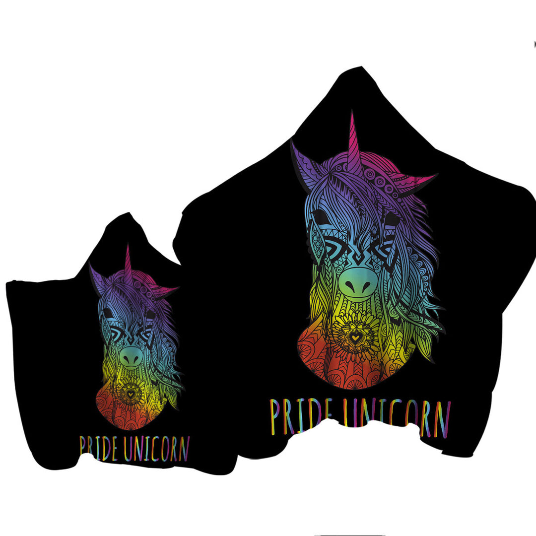 Pride Unicorn Towel with Hood