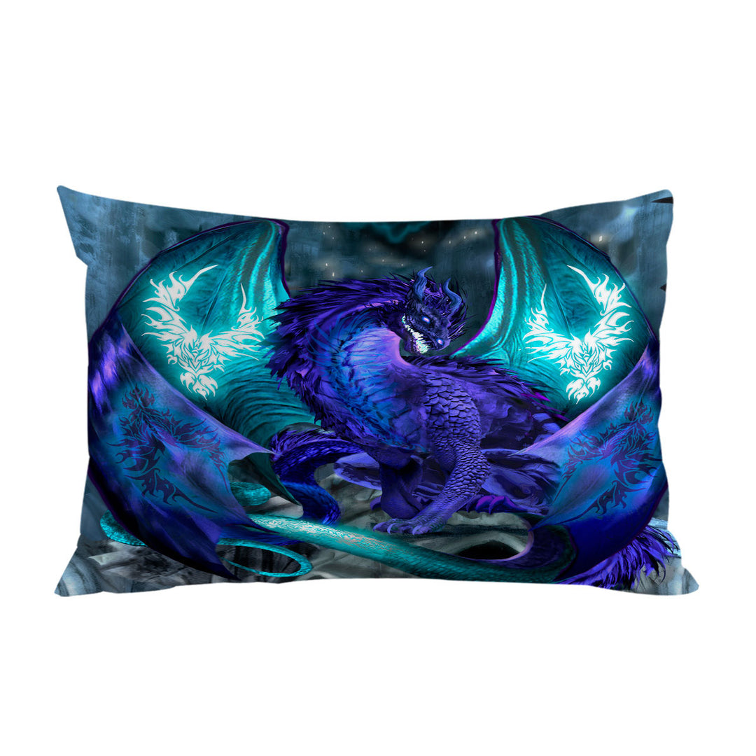 Purple Dragon of Fate Fantasy Creatures Pillowcases