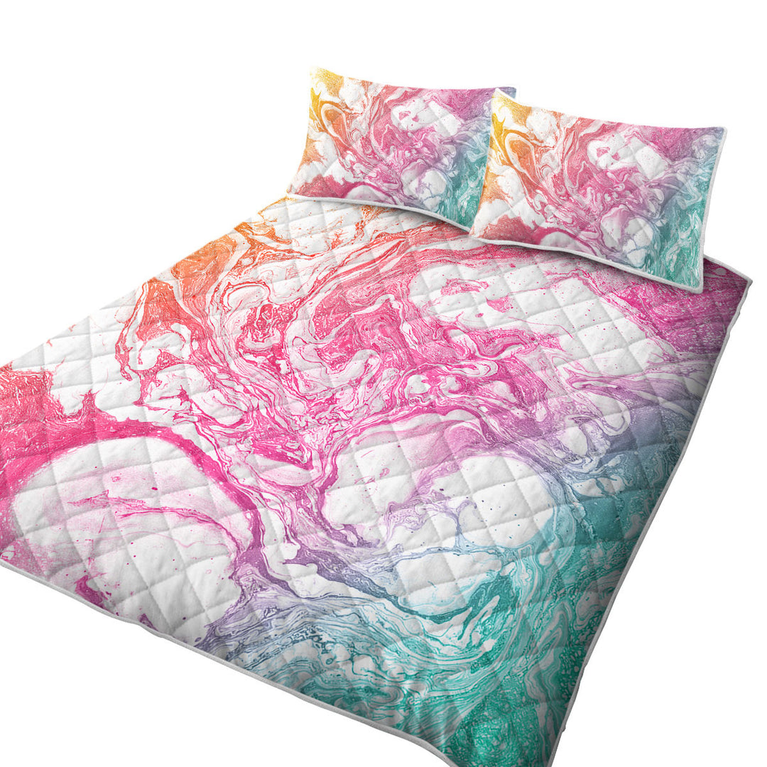 Purplish Marble King Size Quilt Sets