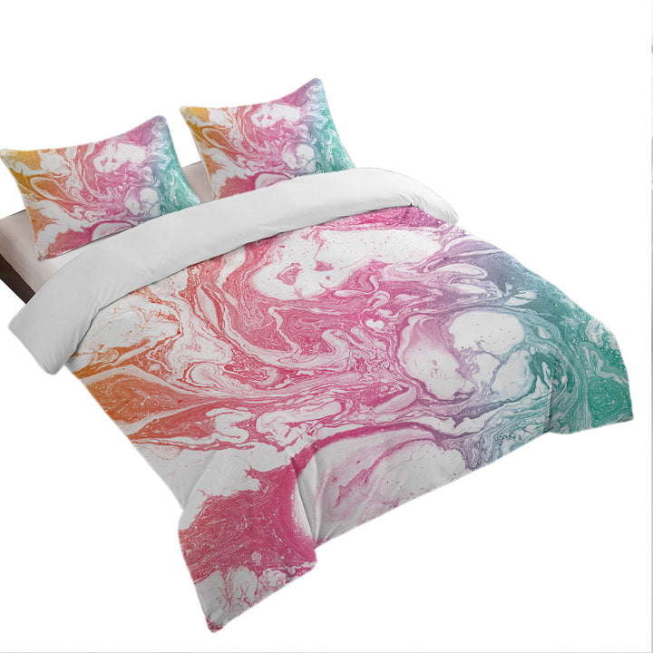 Purplish Marble Oversized King Duvet Cover