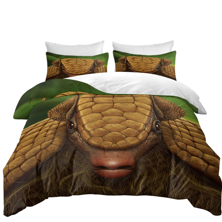 Quilt Cover Sets with Animal Art Portrait Armadillo