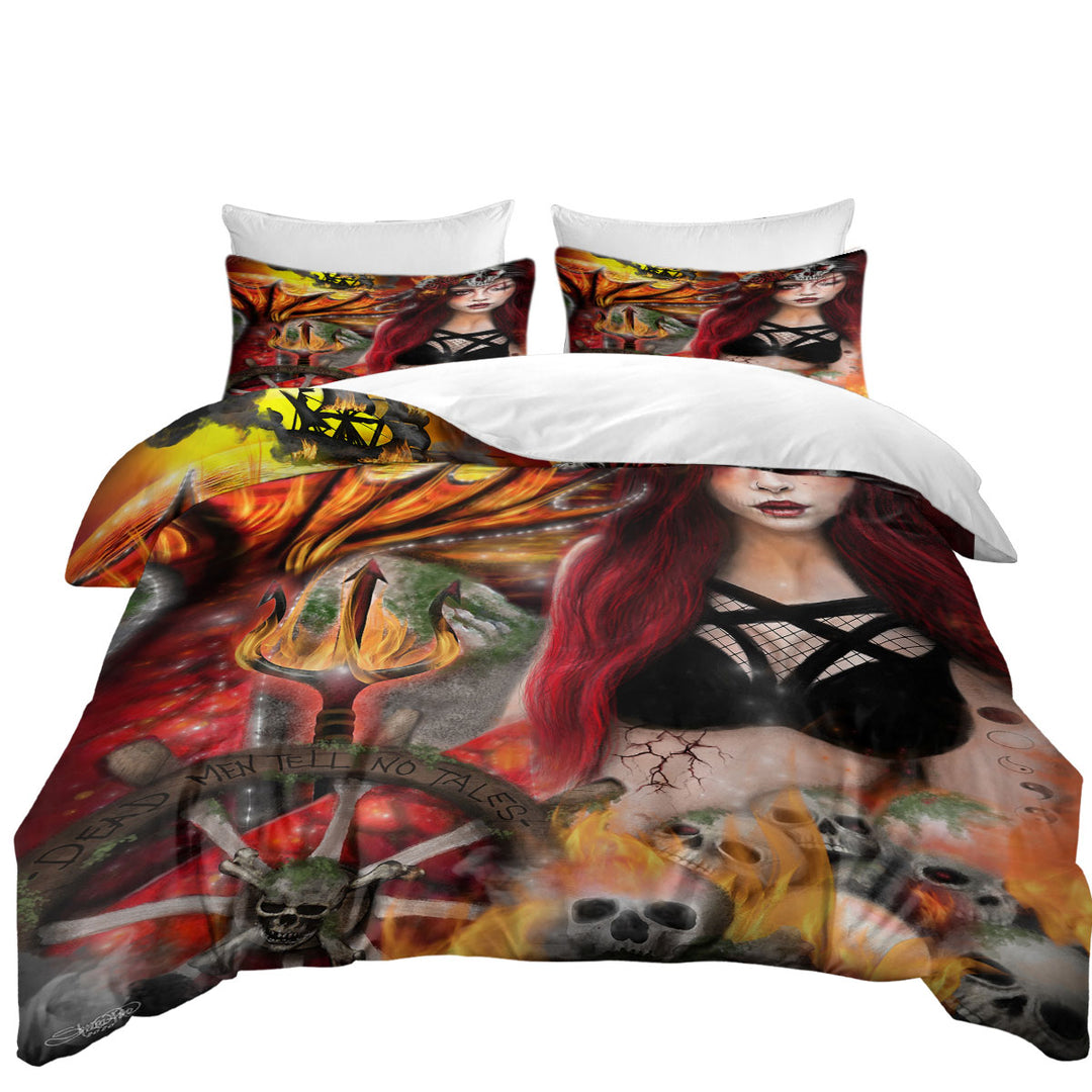 Quilt Cover Sets with Blaze the Banished Beautiful Goth Girl