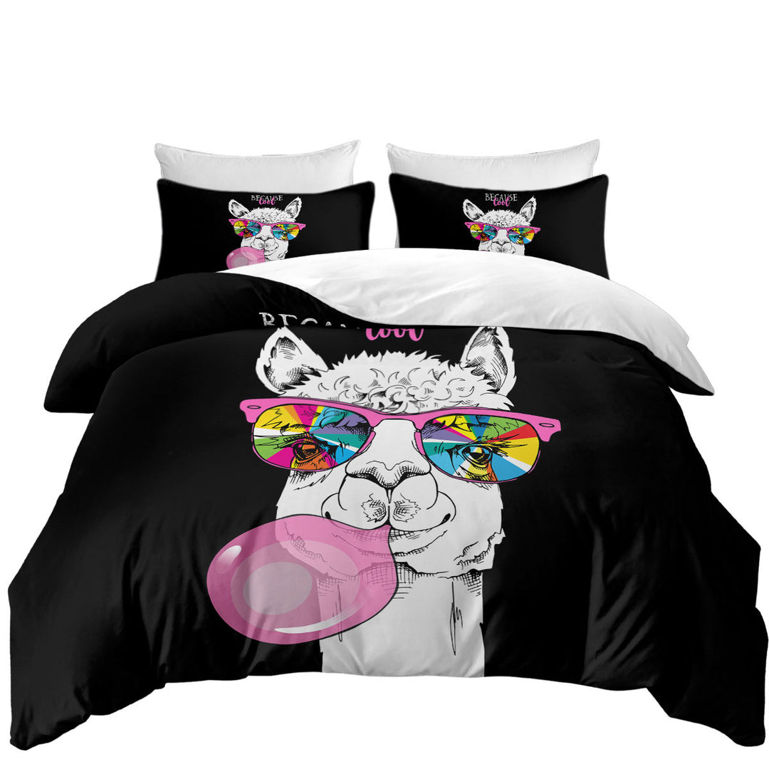 Quilt Cover Sets with Cool Funny Llama