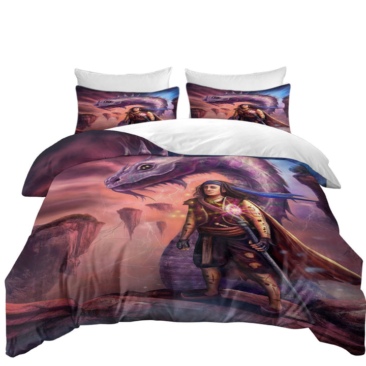 Quilt Cover Sets with Dragon and Thrakos Cool Fantasy Art