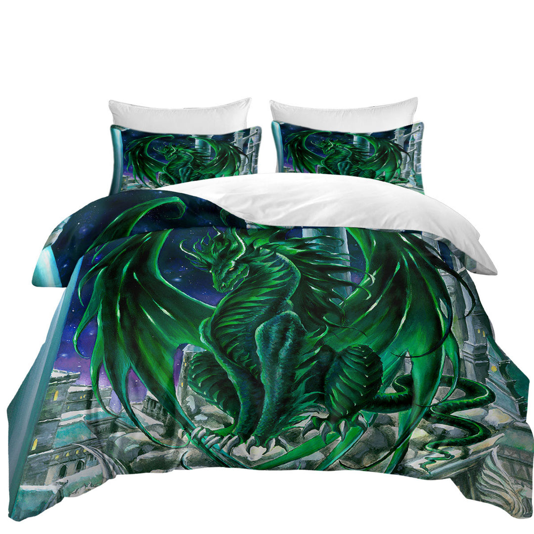 Quilt Cover Sets with Monarch of the City Green Dragon