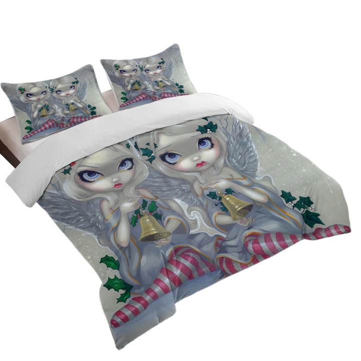 Quilt Cover Sets with The Holly and The Ivy Beautiful Christmas Angels