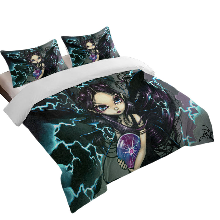 Quilt Cover with Fantasy Art Bringer of Lightning Fairy