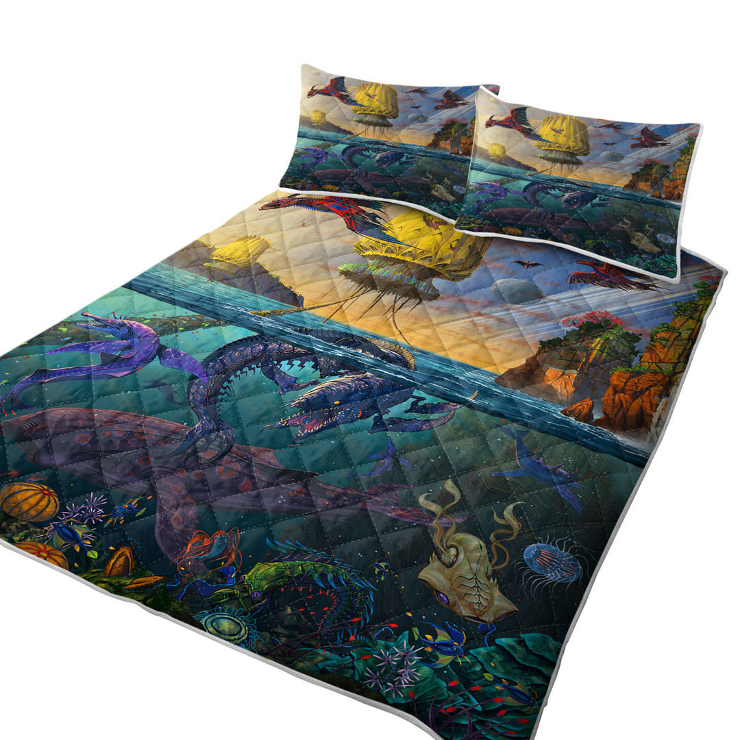 Quilt Shop Near Me with Cool Fantasy Art Frightening Ocean Creatures