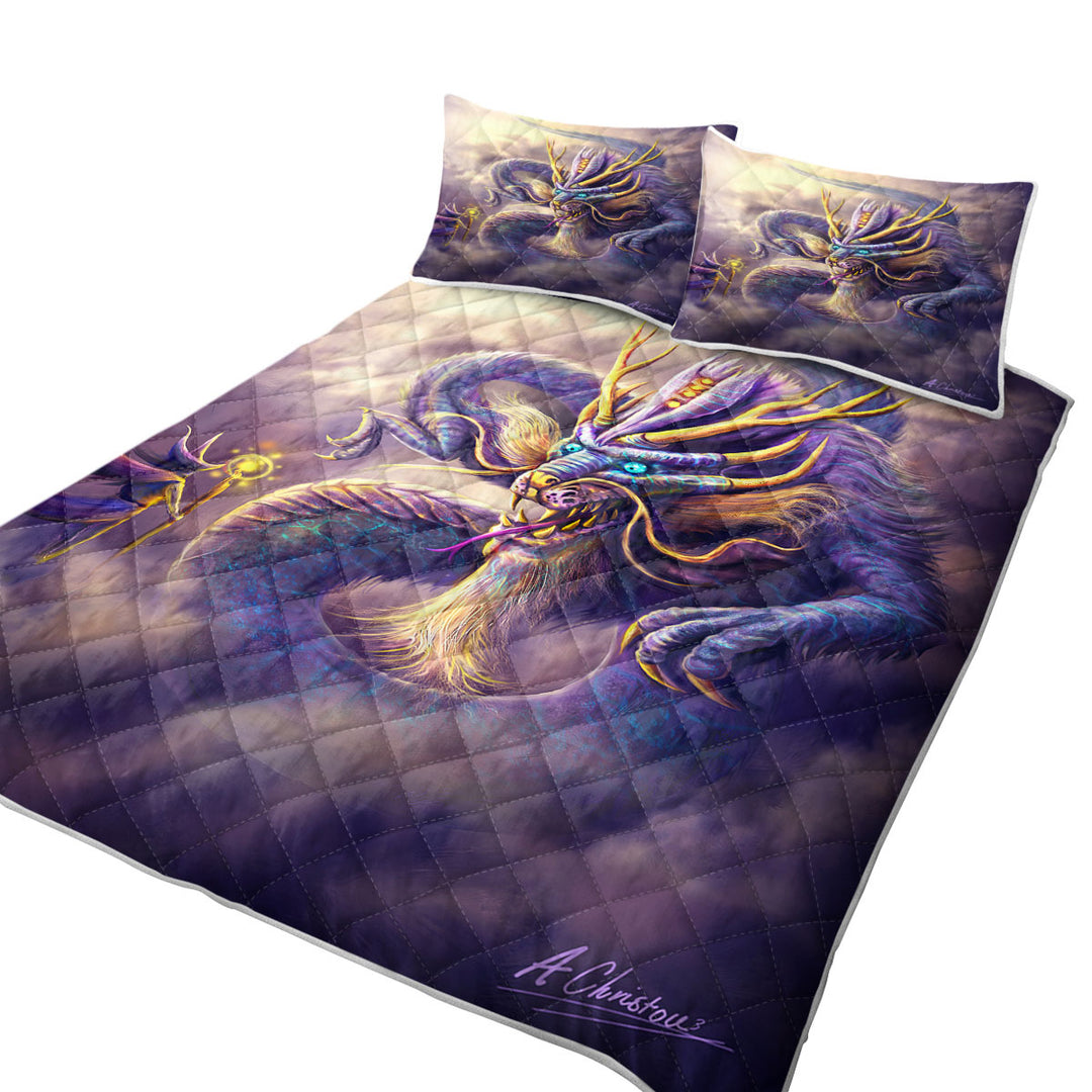 Quilt with Ithrios the Purple Dragon