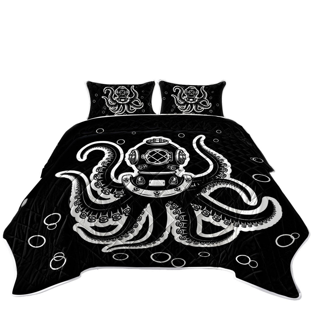 Quilt with Octopus Diver