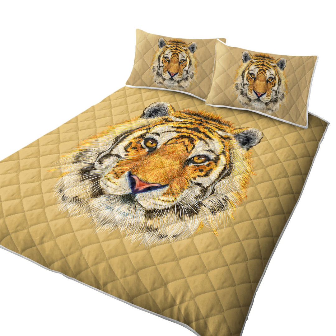 Quilt with Tiger Portrait