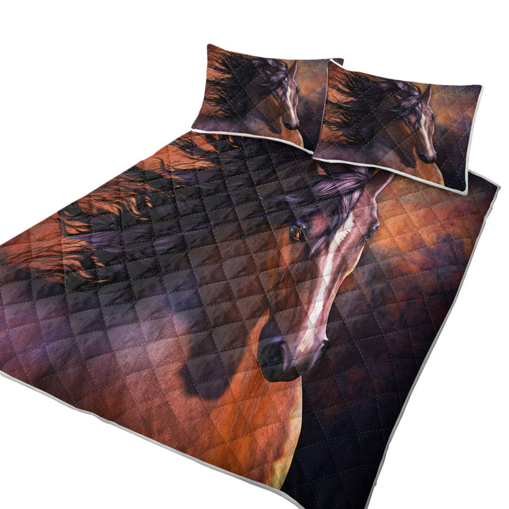 Quilt with Untamed Wild Horse