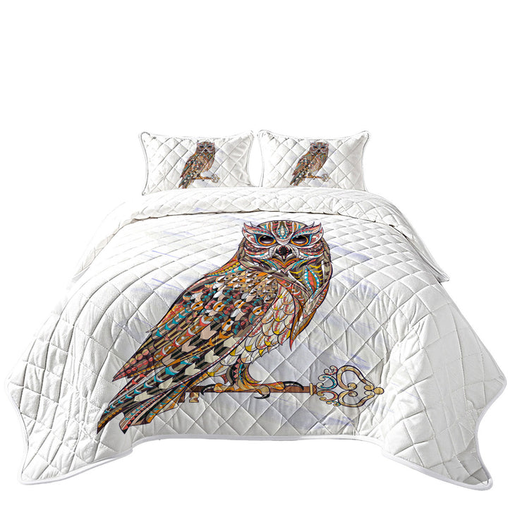 Quilts for Beds with Multi Colored Owl