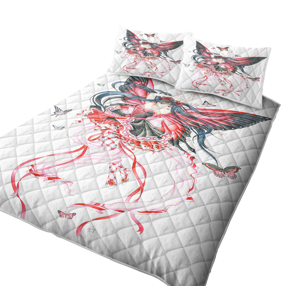 Quilts for sale with Cute Fantasy Drawing Butterfly Girl