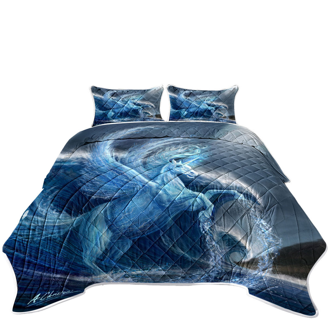 Quilts for sale with Fantasy Art Cool Water Pegasus