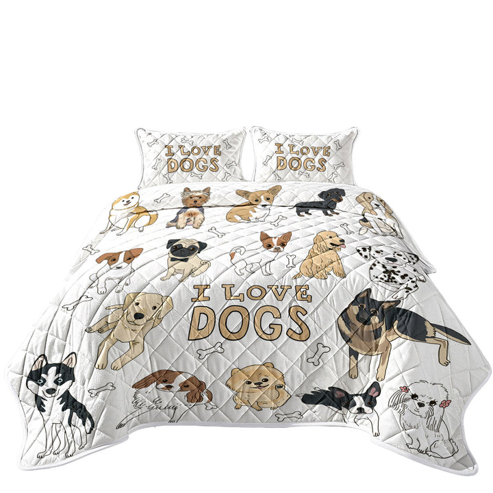 Quilts for sale with I Love Dogs