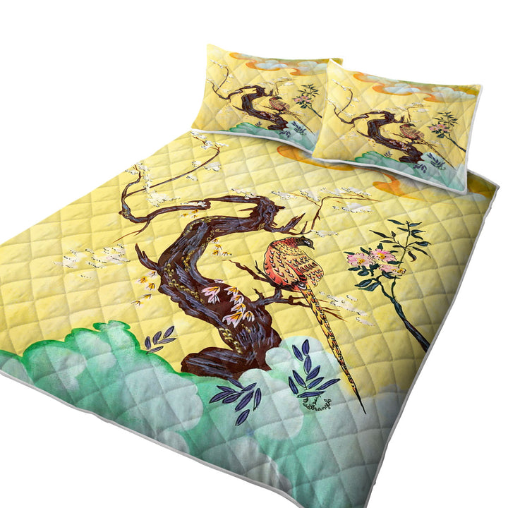 Quilts for sale with Japanese Art Painting Asian Bird