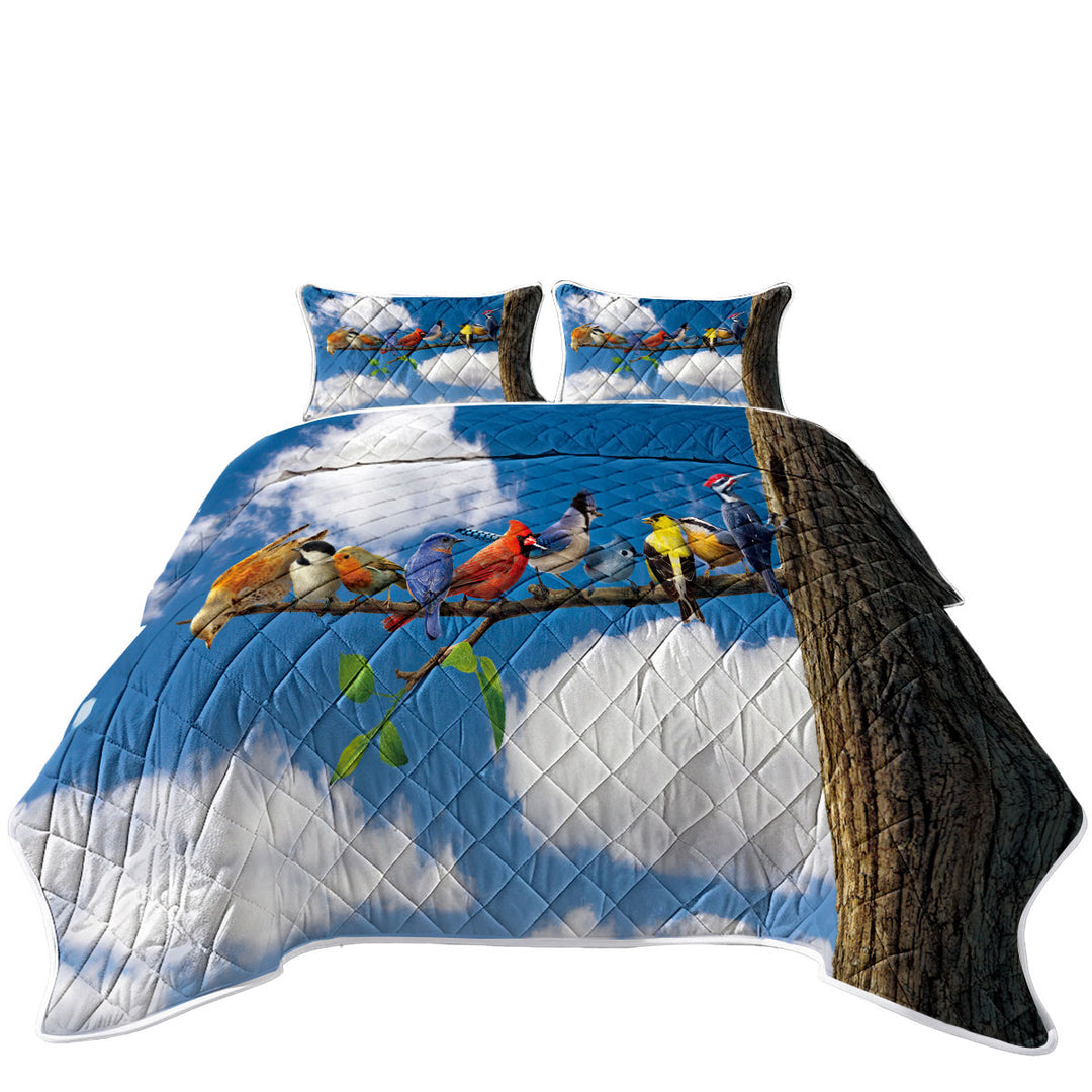 Quilts for sale with Nature Art Multi Colored Birds