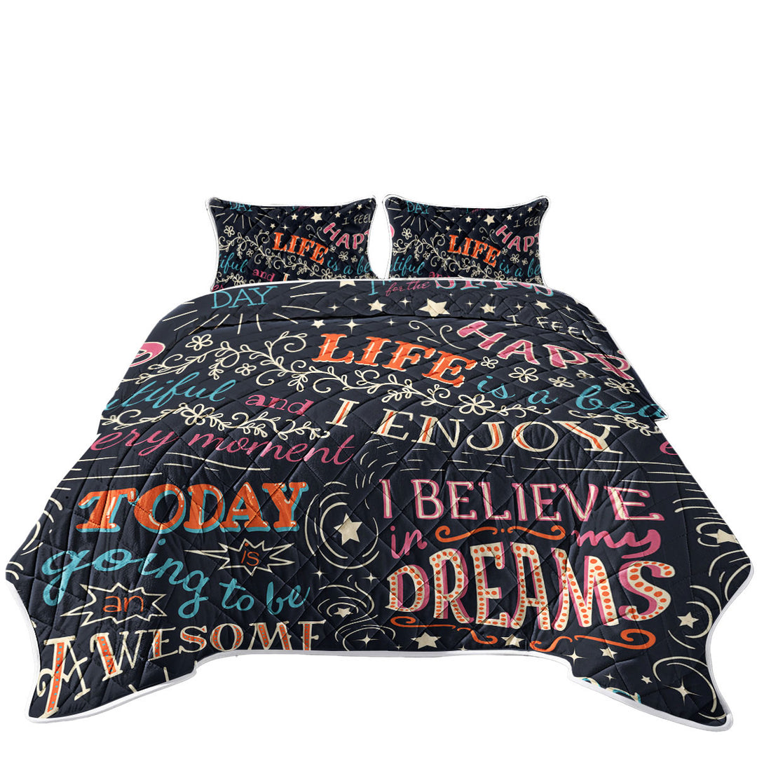 Quilts for sale with Positive Inspiring Quotes