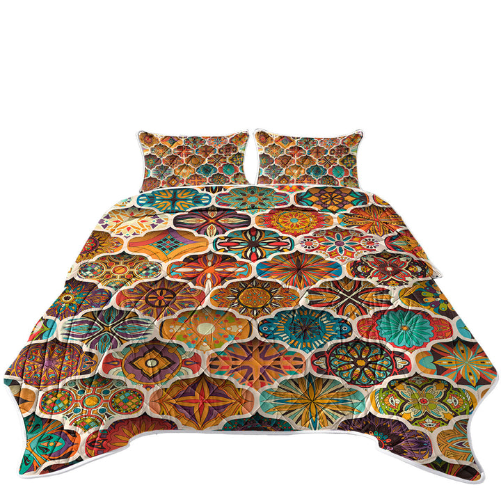 Quilts with A Bunch of Colorful Moroccan Designs