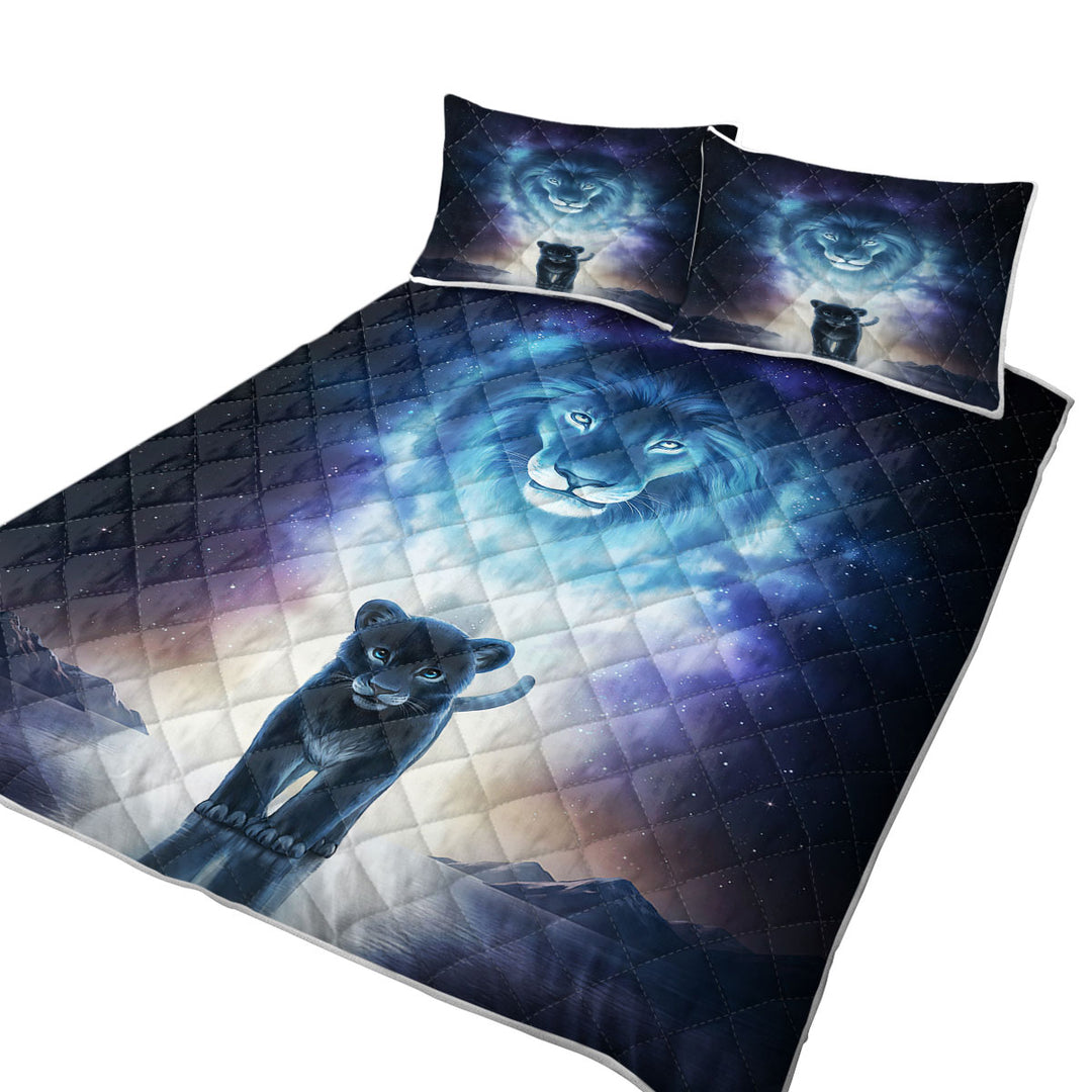 Quilts with A Kings Path in Space Lion and Cub