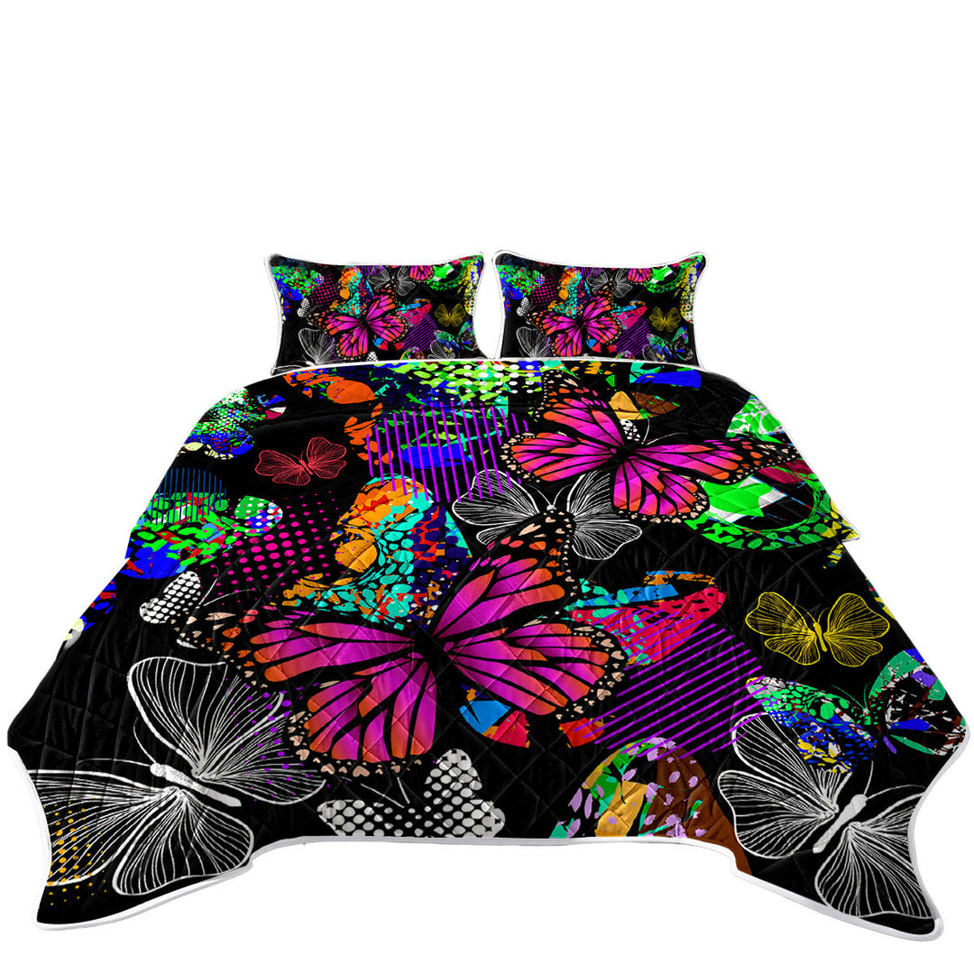 Quilts with A Riot of Colorful Butterflies