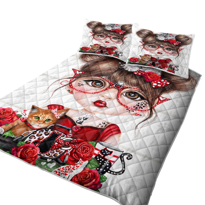 Quilts with Cat Crazy Chloe Red Girl