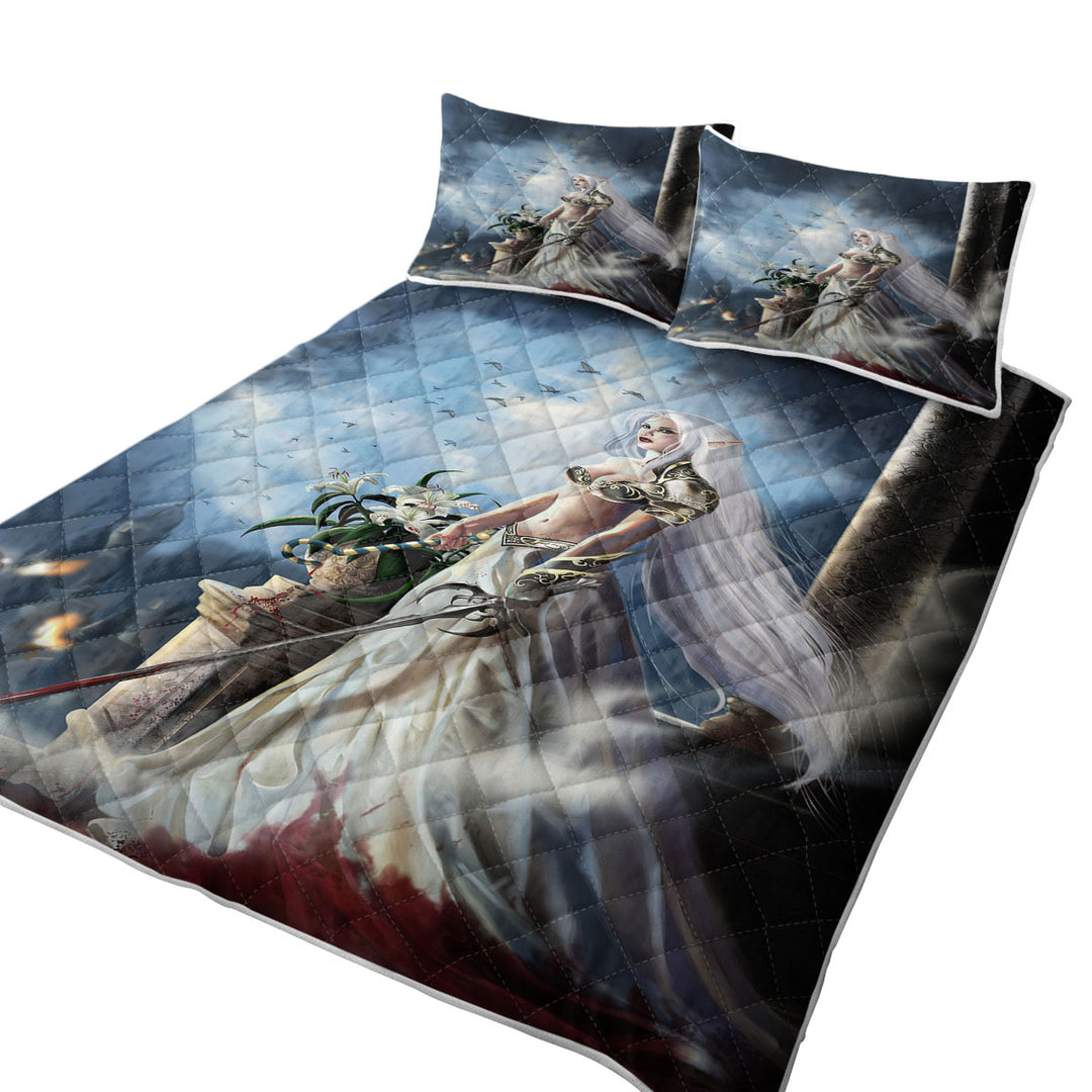 Quilts with Cool Fantasy Art the Prophecy Beautiful Elf Girl