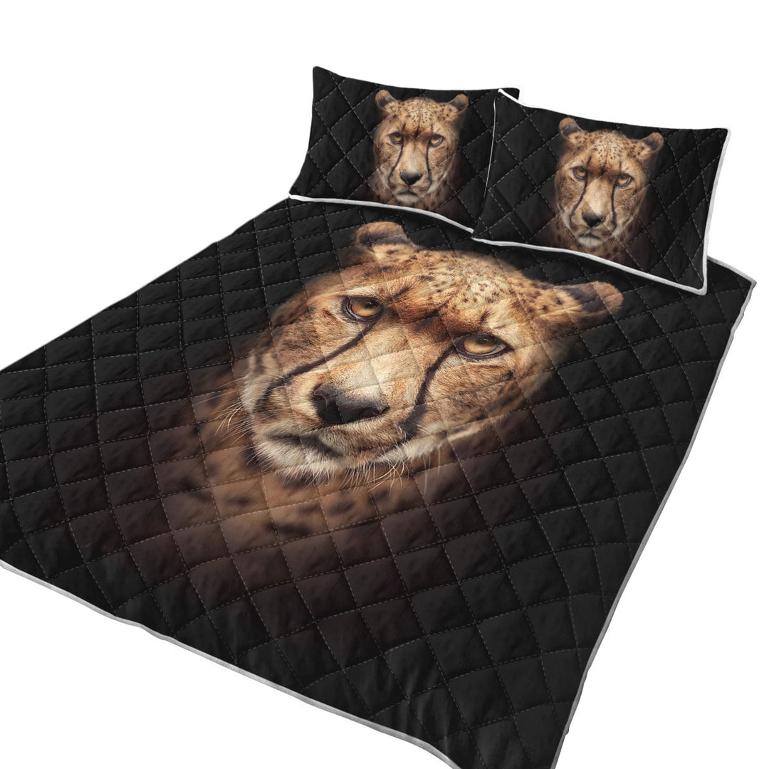 Quilts with Cool and Fascinating Cheetah Portrait