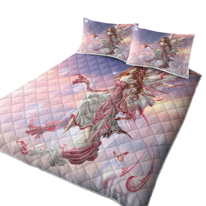 Quilts with Day Break Fantasy Artwork Sunset Sky Fairy