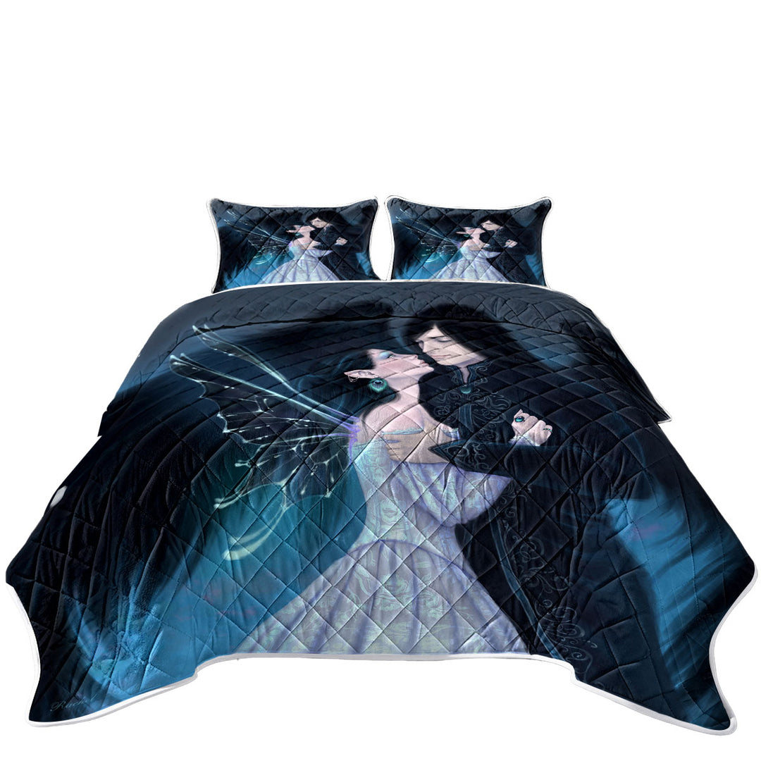 Quilts with Fantasy Art Lovers Dark Angel and Sapphire Fairy