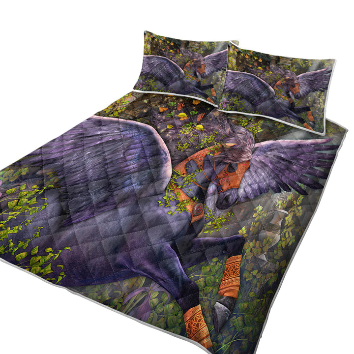 Quilts with Fantasy Art Vine Flying Horse