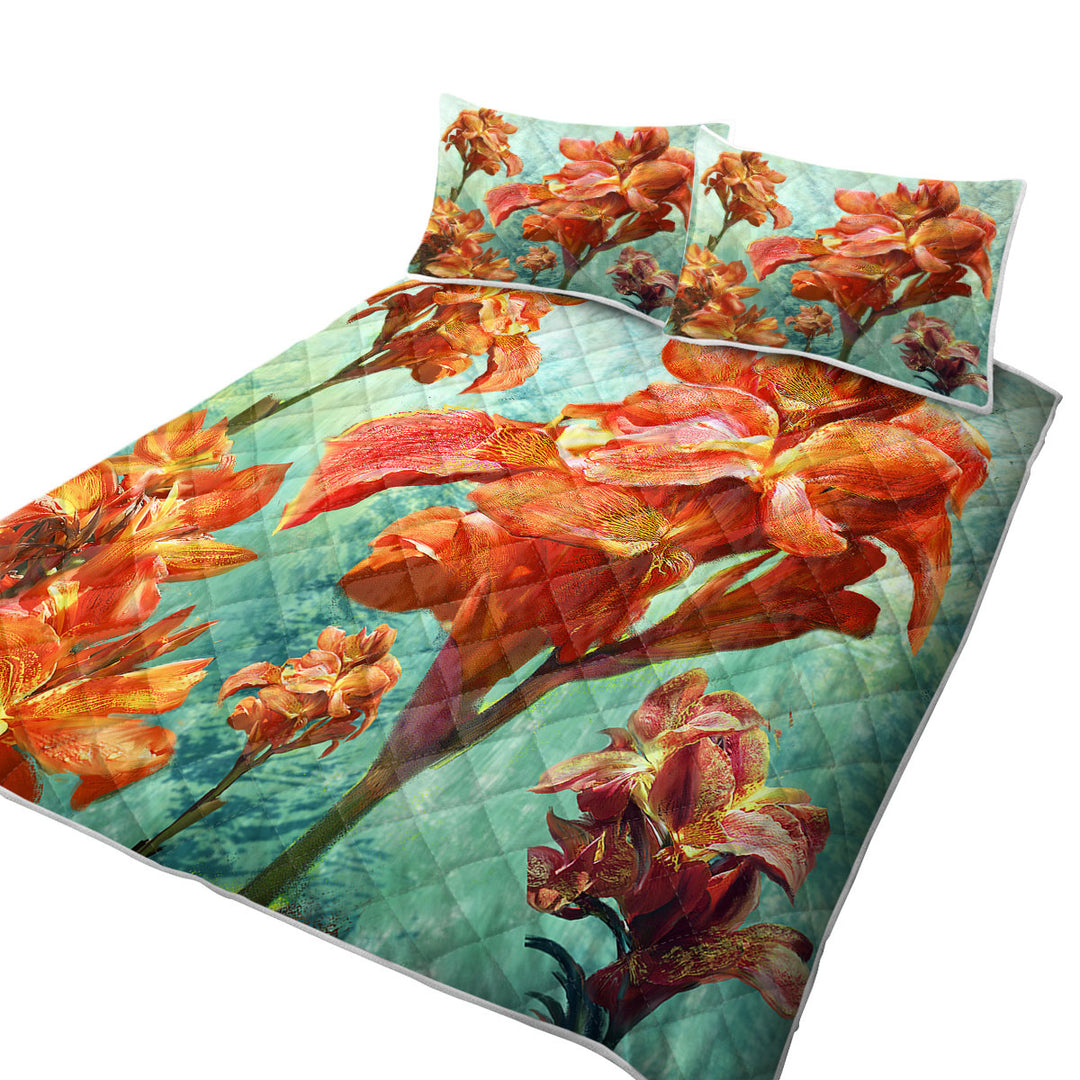 Quilts with Fine Floral Art Orchid Bouquet