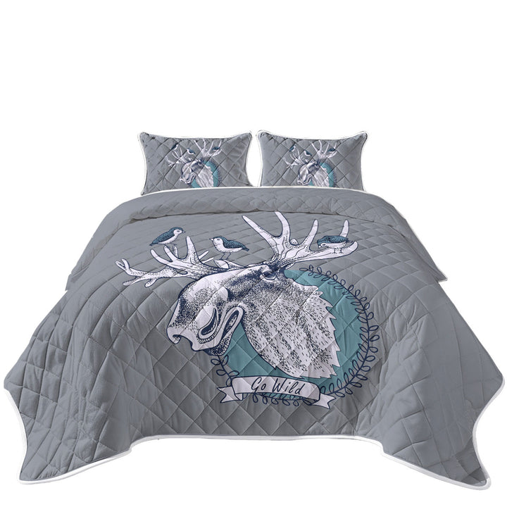 Quilts with Go Wild Moose and Birds