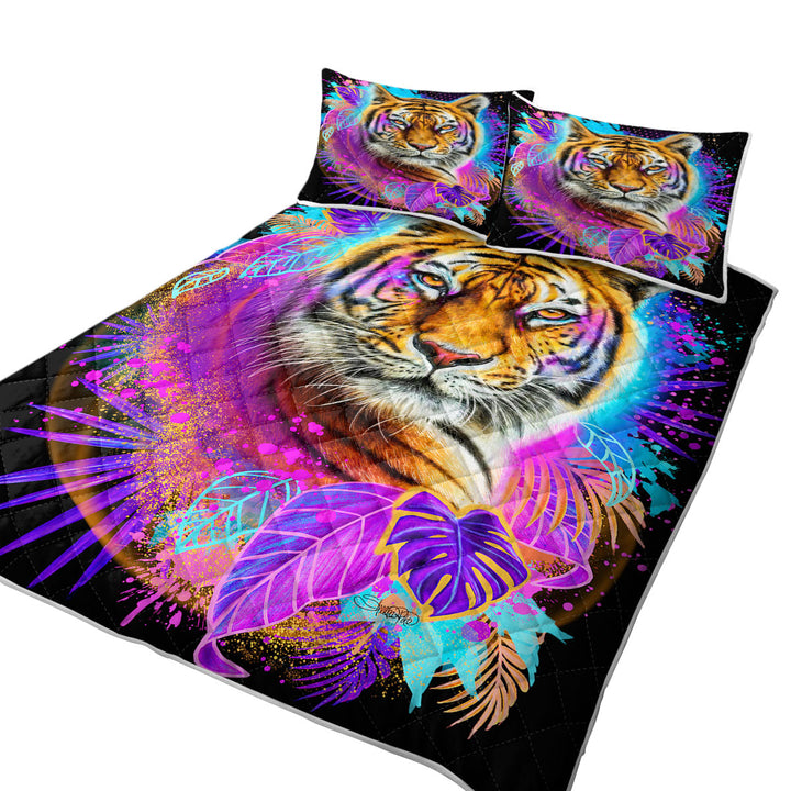 Quilts with Jungle Animals Art Tiger Spirit