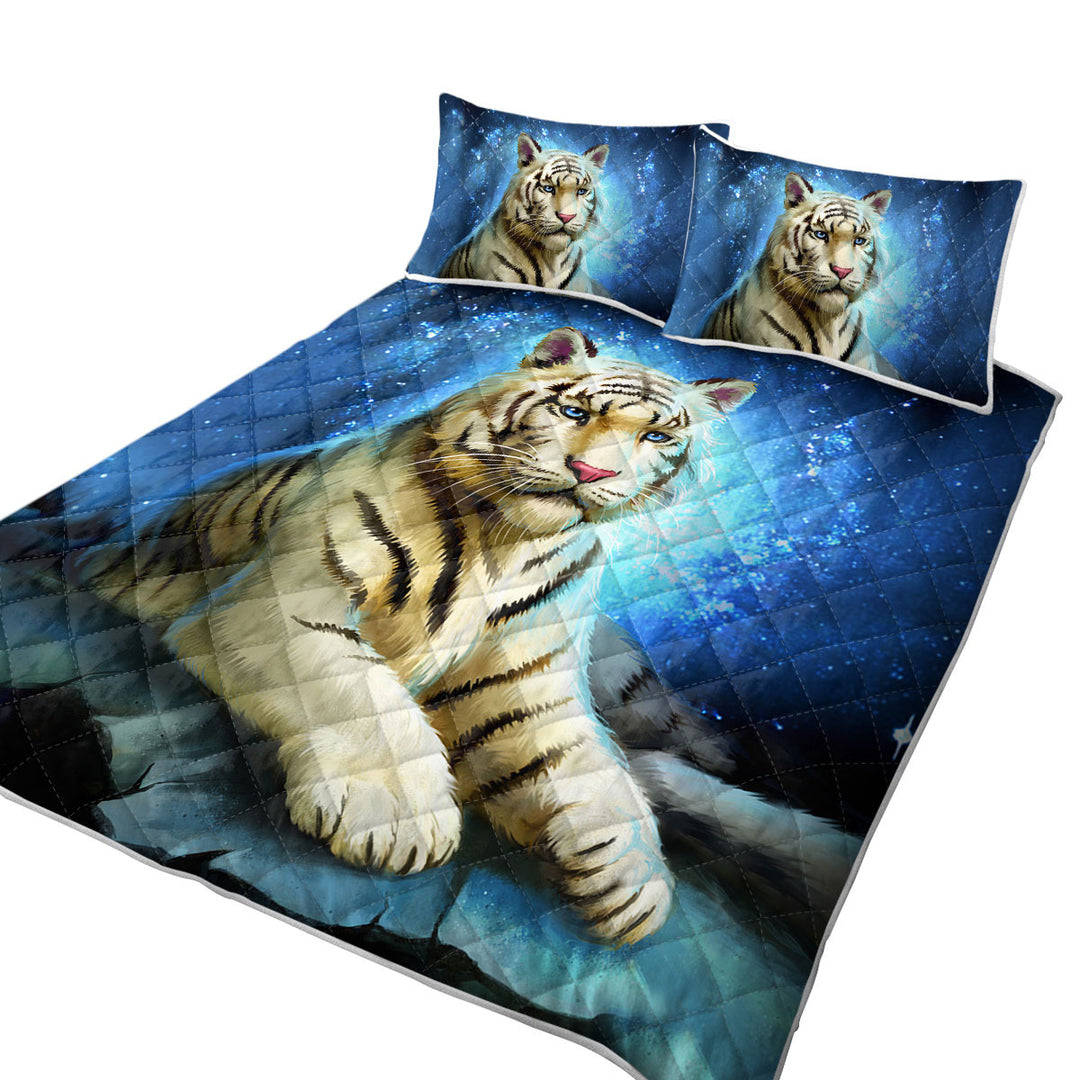 Quilts with Lovely White Tiger Art