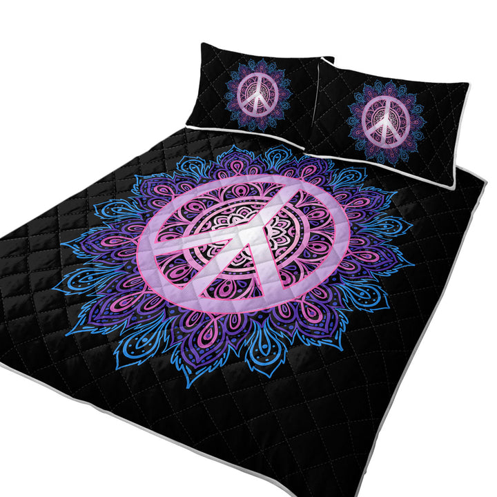 Quilts with Mandala Peace