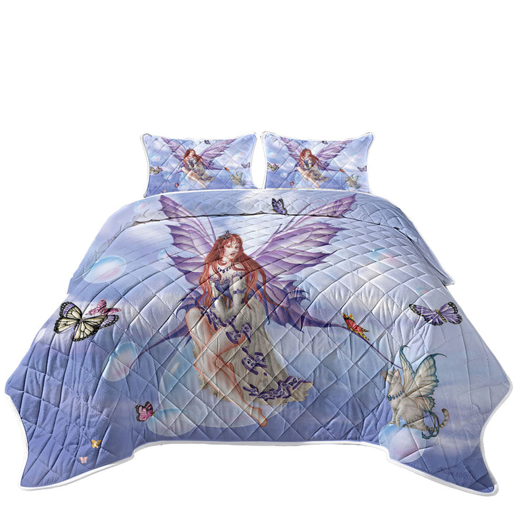 Quilts with Purplelace and Butterflies Beautiful Elf Fairy