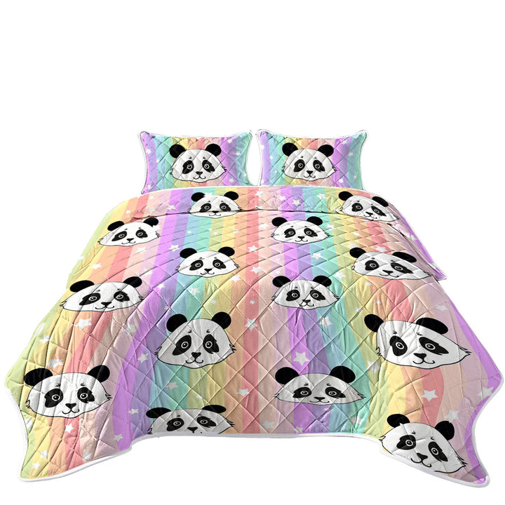 Quilts with Rainbow Pandas